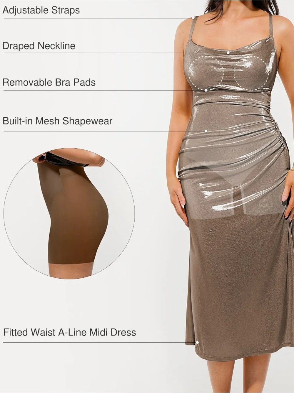 Sculpting Tummy Control Midi
Dress - Picture 4 of 8